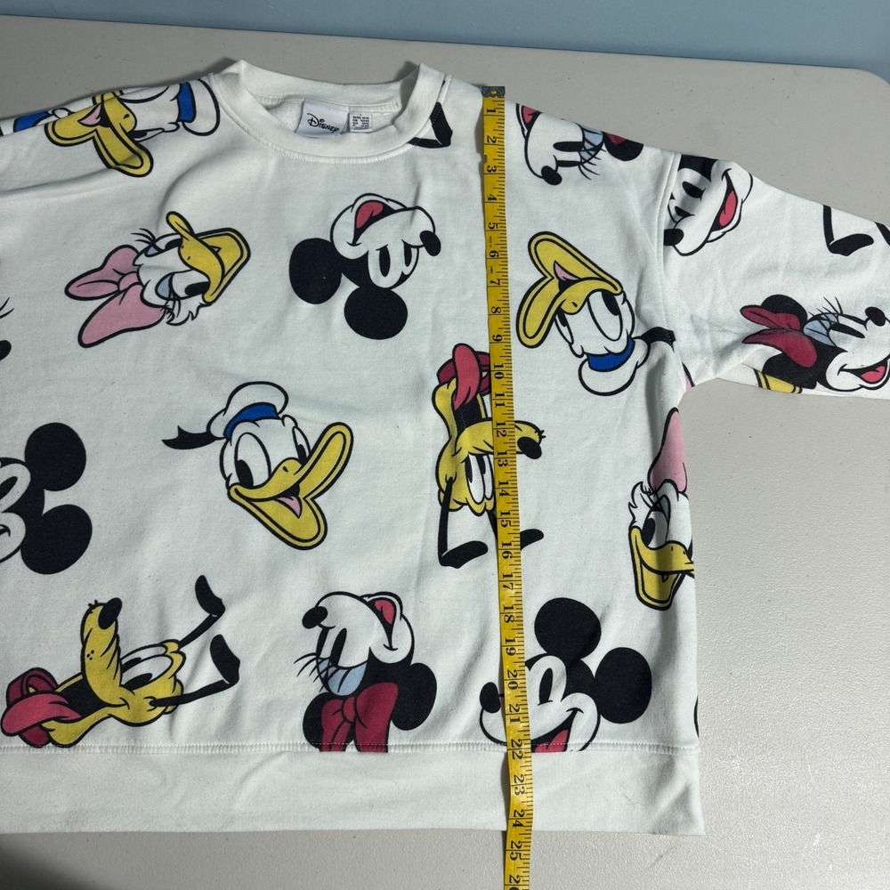 Primark Disney Minnie Pluto Mickey Women L Oversize Sweatshirt Crew Pullover - Picture 7 of 8